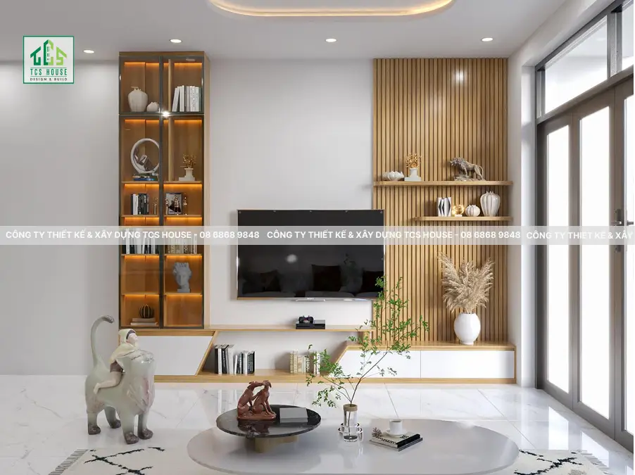 Bản vẽ thiết kế phòng khách - Nhà Cấp 4 Cho Vợ Chồng Trẻ Hieu's House Đẹp Từng Centimet Tại Tam Kỳ