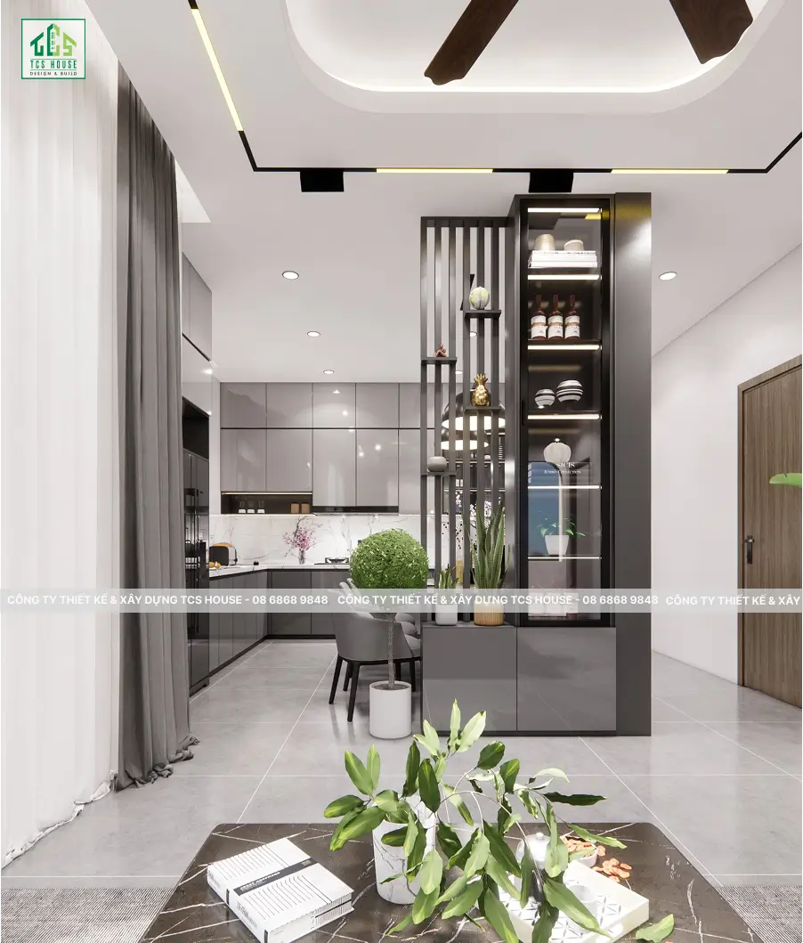 Nhà Cấp 4 Mái Nhật 3 Phòng Ngủ Đẹp Sang Trọng Và Tiện Nghi - Thiết kế phòng bếp