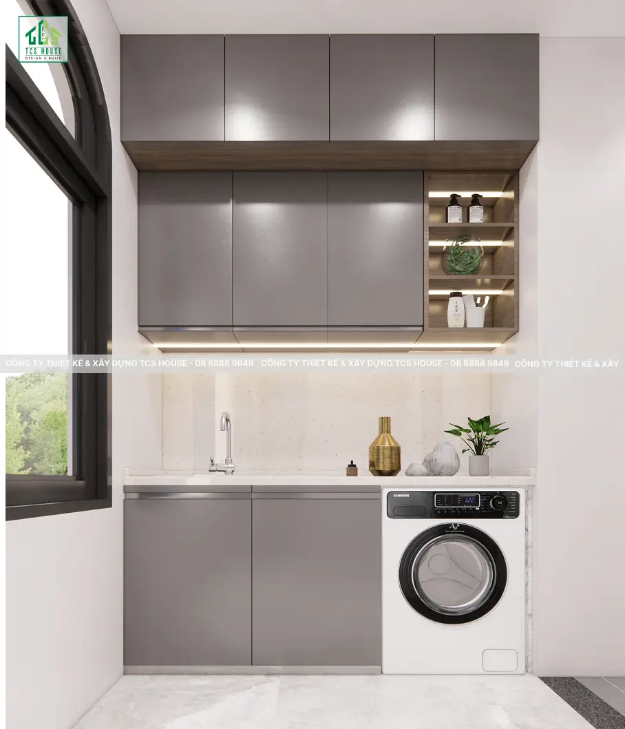 Nhà Cấp 4 Mái Nhật 3 Phòng Ngủ Đẹp Sang Trọng Và Tiện Nghi - Thiết kế phòng bếp