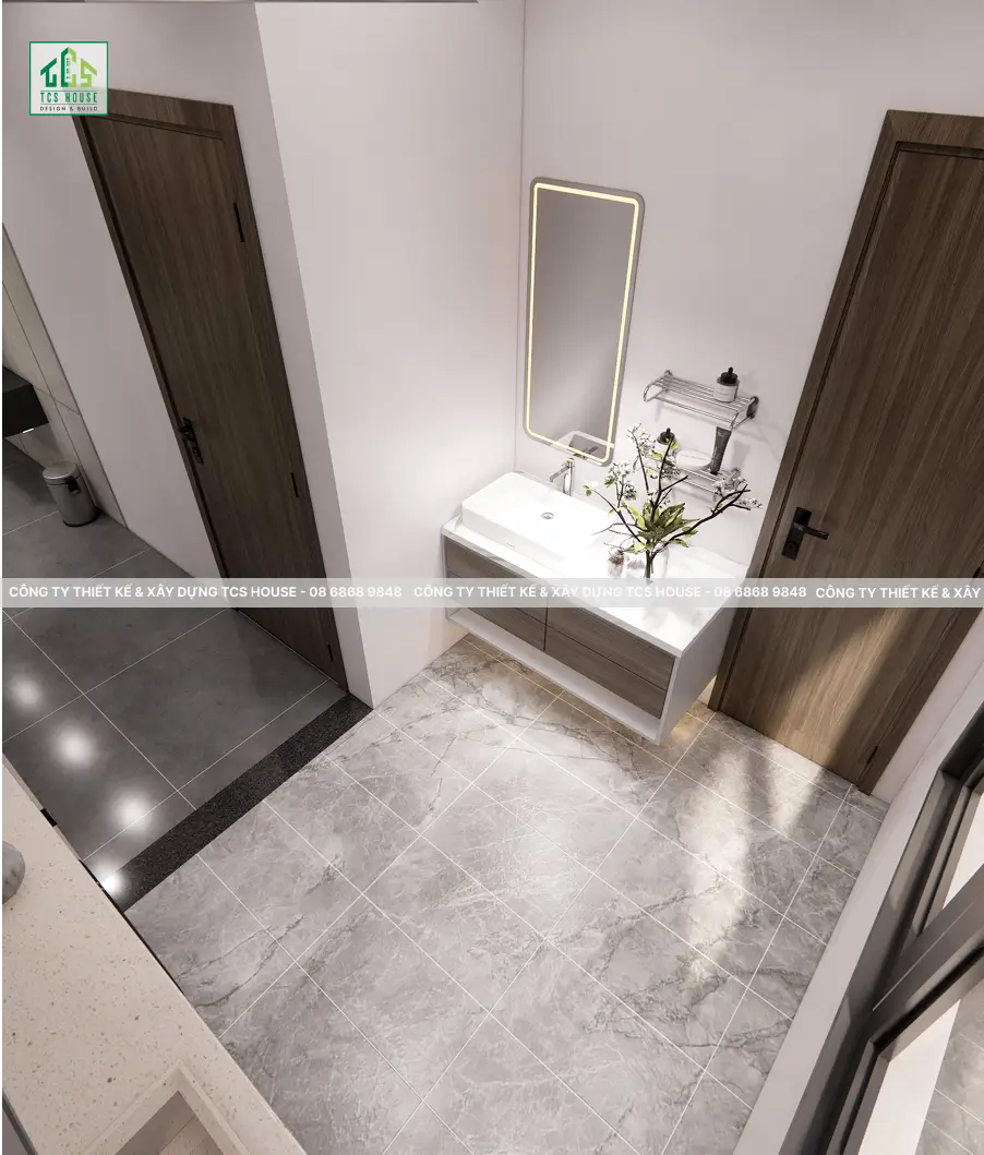 Nhà Cấp 4 Mái Nhật 3 Phòng Ngủ Đẹp Sang Trọng Và Tiện Nghi - Thiết kế phòng vệ sinh