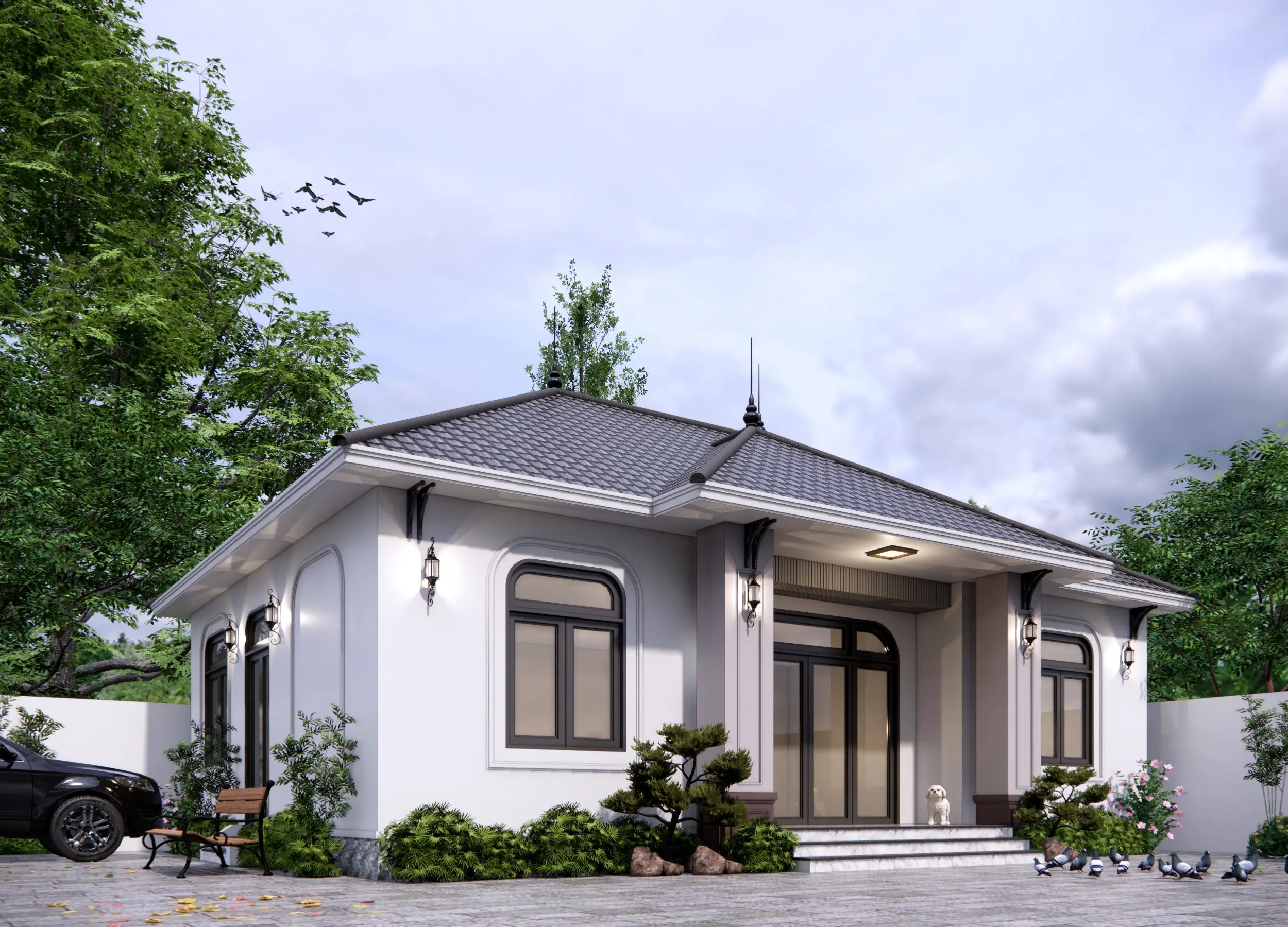 Nhà Mái Nhật 9x16m Hiện Đại Và Sang Trọng Full Bản Vẽ