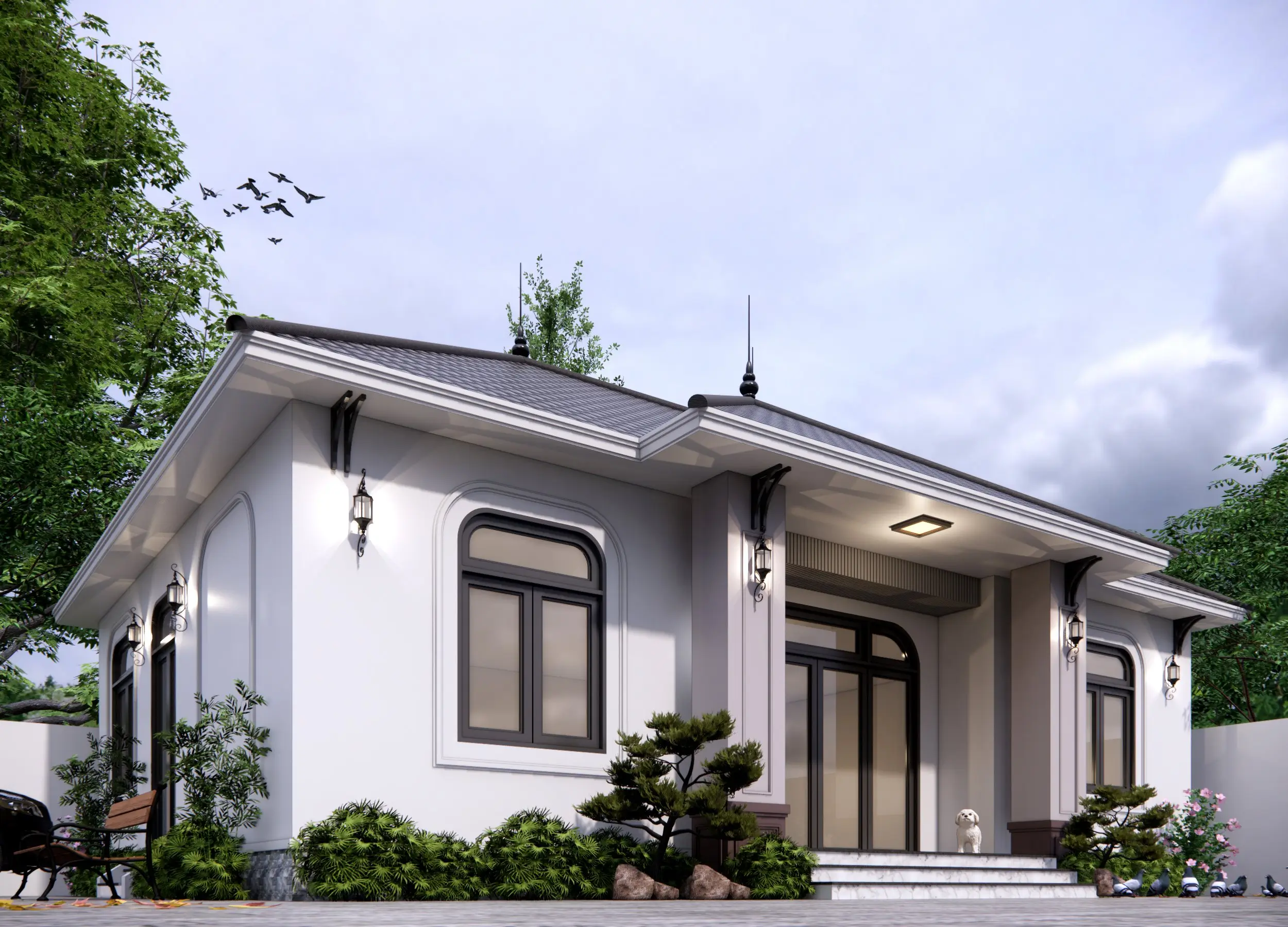 Nhà Mái Nhật 9x16m Hiện Đại Và Sang Trọng Full Bản Vẽ