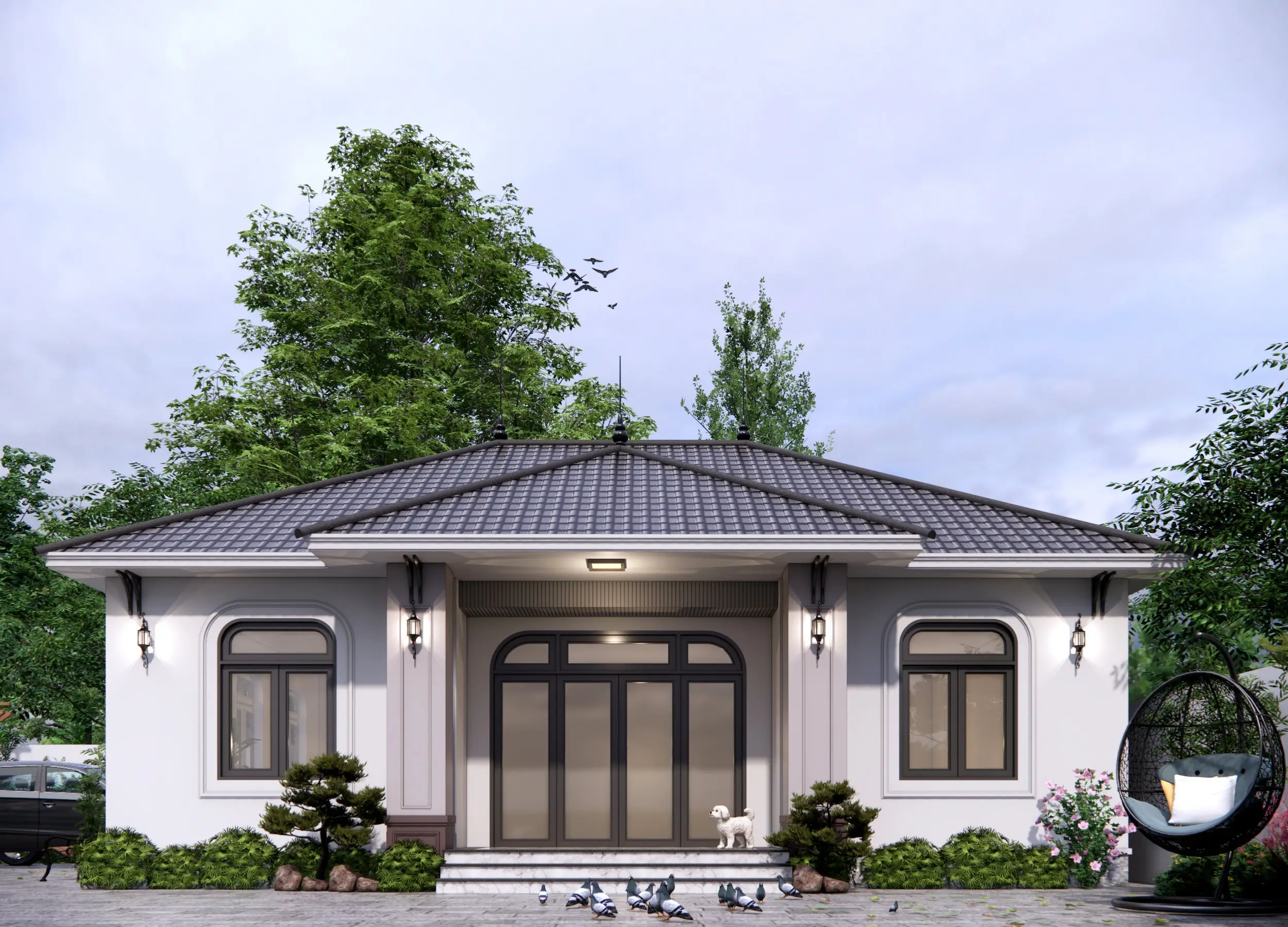 Nhà Mái Nhật 9x16m Hiện Đại Và Sang Trọng Full Bản Vẽ