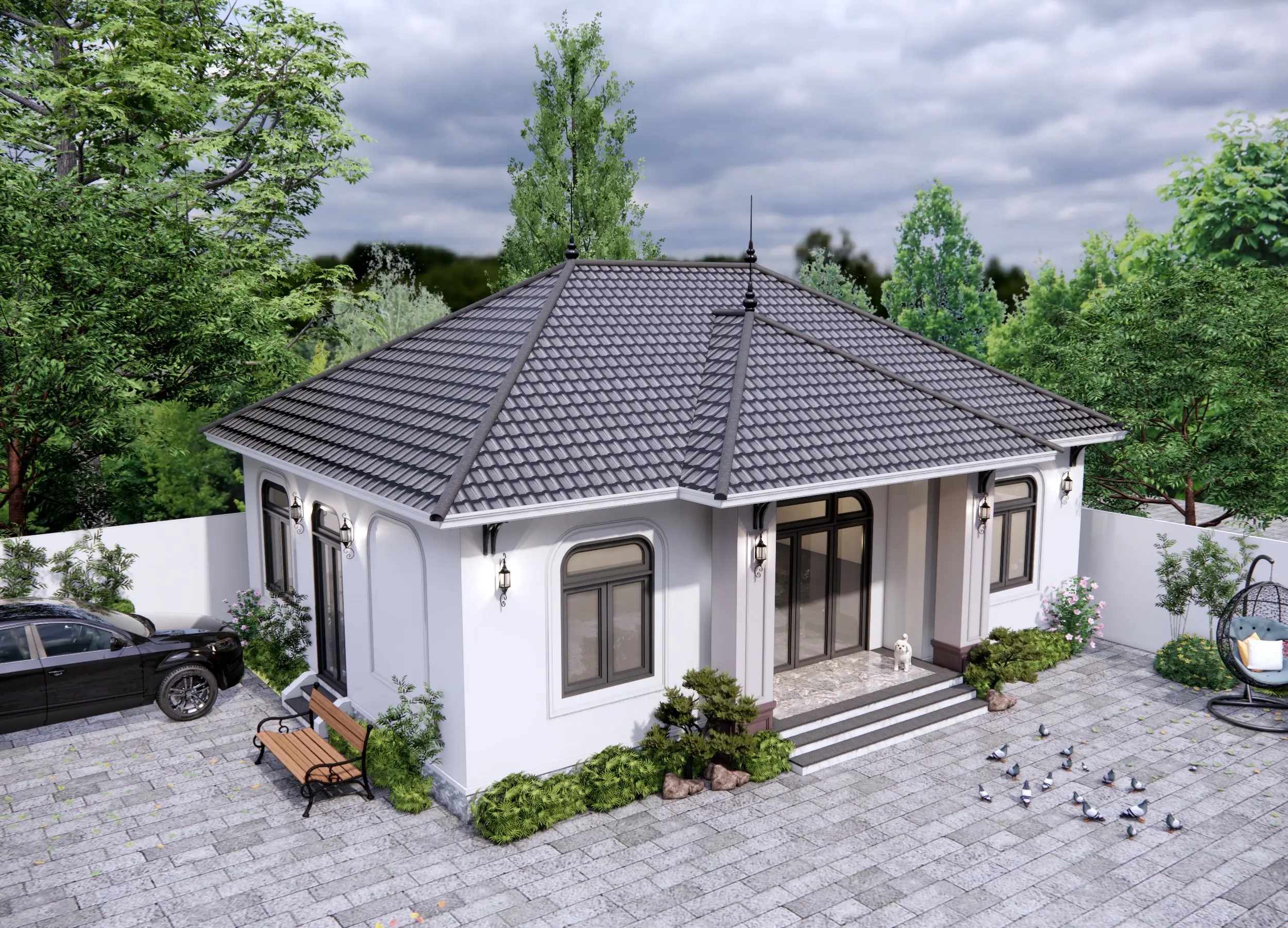 Nhà Mái Nhật 9x16m Hiện Đại Và Sang Trọng Full Bản Vẽ